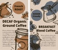 Decaf organic ground coffee for breakfast blend