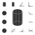 decagonal prism icon. Detailed set of geometric figure. Premium graphic design. One of the collection icons for websites, web desi