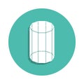decagonal prism icon. Elements of geometric figure in badge style icons. Simple icon for websites, web design, mobile app, info gr