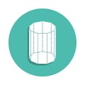decagonal prism icon. Elements of geometric figure in badge style icons. Simple icon for websites, web design, mobile app, info