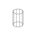 Decagonal prism icon. Geometric figure Element for mobile concept and web apps. Thin line icon for website design and development