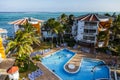 Decameron Aquarium Hotel in San Andres Island Royalty Free Stock Photo