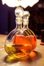 Decanter with liquior in a bar Royalty Free Stock Photo