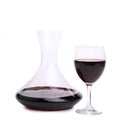 Decanter with red wine and glass Royalty Free Stock Photo