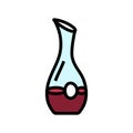 decanter wine color icon vector illustration