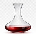 Decanter for wine on a transparent background