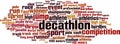 Decathlon word cloud Royalty Free Stock Photo