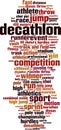 Decathlon word cloud Royalty Free Stock Photo