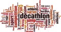 Decathlon word cloud Royalty Free Stock Photo