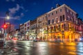 Decatur Street in Downtown New Orleans, Louisiana, USA Royalty Free Stock Photo