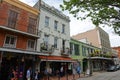 Decatur Street in French Quarter, New Orleans Royalty Free Stock Photo