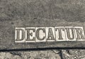 Decatur street sign in New Orleans Royalty Free Stock Photo