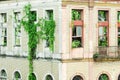 Lost places. Details of empty building. Ruin of Caoutchouc Exchange Building in Manaus, Brazil. Royalty Free Stock Photo