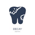 Decay icon. Trendy flat vector Decay icon on white background fr