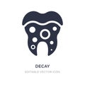 decay icon on white background. Simple element illustration from Dentist concept Royalty Free Stock Photo