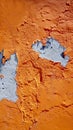 Decay orange color wall in Burano