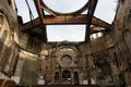 Decay of a Religious building ruin after a fire