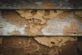 Decay wooden wall damaged by termites
