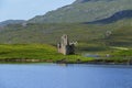 Decayed castle, Ardvreck Castle, on Loch Assynt in Highlands of Scotland Royalty Free Stock Photo