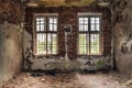 Decayed cell from a closed down mental institution Royalty Free Stock Photo