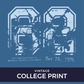 Trashy college print