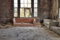 Decayed living room