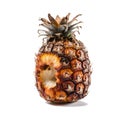 Decayed Rotten Pineapple Symbol of Food Waste Unhealthy Eating Habits, Generative Ai