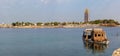 a decayed sunk boat in red sea, Jeddah, Saudi Arabia Royalty Free Stock Photo