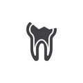 Decayed teeth vector icon