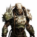 Decayed Warhammer 40k Man From Hell Armor: Ultra Realistic Portrait