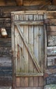 Decayed wooden door