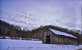 Decaying Barn in the Snow Near Gays Mills WI