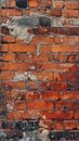 Decaying Old Brick Wall With Peeling Paint Royalty Free Stock Photo