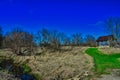 Trail to a Decaying barn in Weldon Springs State Park and Natural Area