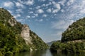 Decebal Head sculpted in rock, carved in the mountains Royalty Free Stock Photo