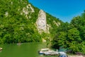 Decebal Head Sculpted in Rock, Carved in the Mountains, Esalnita, Danube Gorges (Cazanele Dunarii Royalty Free Stock Photo