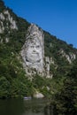 Decebal king face statue in Eastern Europe Romania Royalty Free Stock Photo