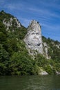 Decebal king face statue in Eastern Europe Romania Royalty Free Stock Photo