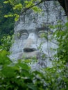 Decebal statue, in the Cazane gorge, Danube river, Romania Royalty Free Stock Photo