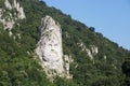 Decebalus Rock Sculpture, Kazan Gorge, Romania Royalty Free Stock Photo