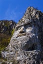Decebalus rock sculpture, Romania Royalty Free Stock Photo