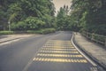 Deceleration zone-winding road Royalty Free Stock Photo