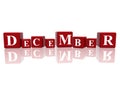 December in 3d cubes