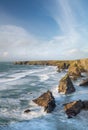 December Afternoon, Bedruthan Steps, Cornwall Royalty Free Stock Photo
