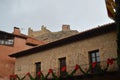 December 28, 2013. Albarracin, Teruel, Aragon, Spain. Medieval Villa Albarracin With Its Beautiful Alcazar Castle Seen From Below Royalty Free Stock Photo