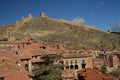 December 28, 2013. Albarracin, Teruel, Aragon, Spain. Views Of The Castle And Medieval Village From The Atrium Of The Cathedral. Royalty Free Stock Photo