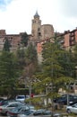 December 28, 2013. Albarracin, Teruel, Aragon, Spain. Views Of The Villa With The Savior Cathedral And Its Hanging Houses On A Royalty Free Stock Photo