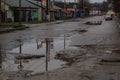 December 13, 2020 Balti Moldova mud and puddles in bad weather