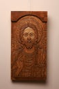 December 5, 2023 Balti Moldova. Wood carved image in icon style. An unusual hobby. Royalty Free Stock Photo
