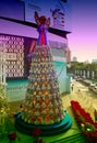 Beautiful Christmas tree in front of Emporium Department Store on Sukhumvit road Bangkok Thailand